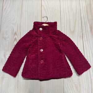 Patagonia Kids Girls Pelage Size XS 5-6 Faux Fur Fleece Jacket Magenta